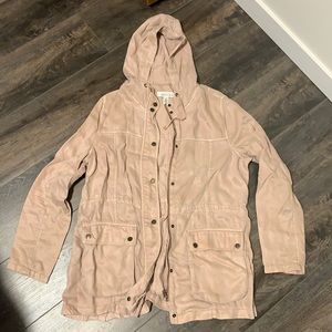 Blush pink fall jacket